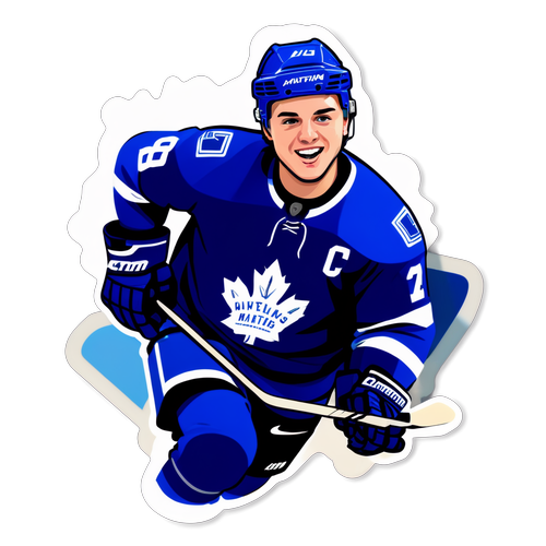 Auston Matthews Ice Hockey Sticker