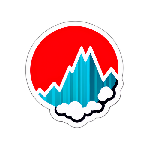 Sticker Met Grafiek Van Netflix Aandelen