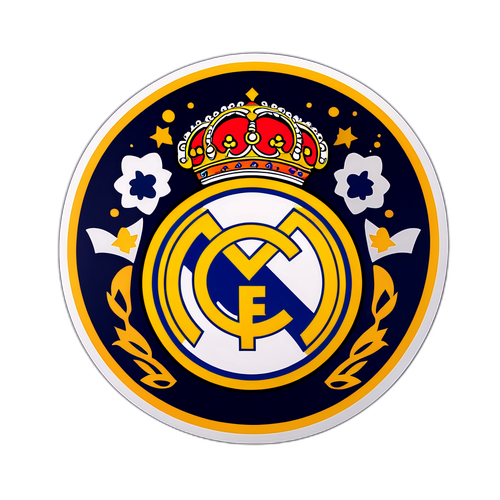 Дизайн наклейки с логотипом Реала