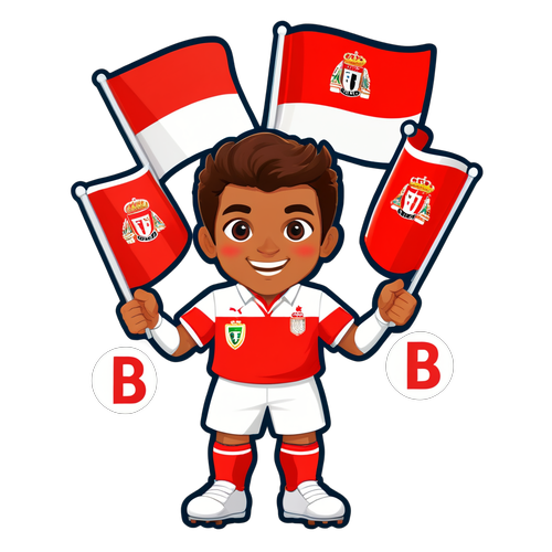 Opérateur de jeu de société avec les drapeaux de Benfica et Monaco