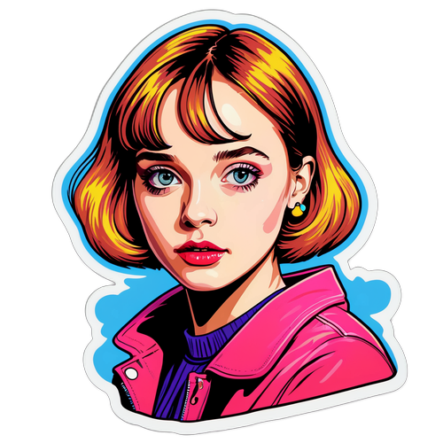 Мая Хоук в поп-арт стиле с яркими цветами и модными аксессуарами