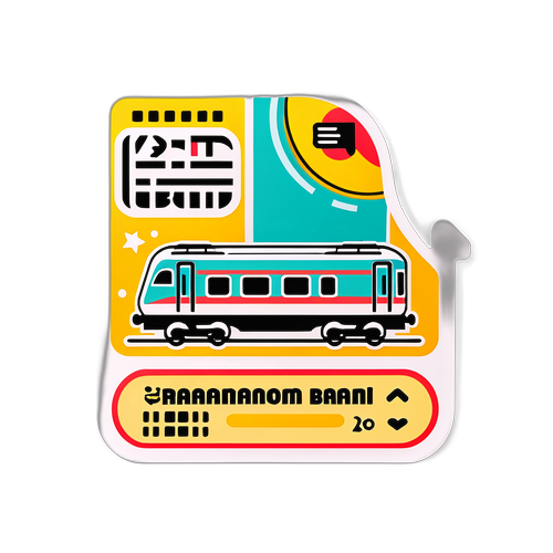 可愛風格的高速鐵路票訂購貼紙