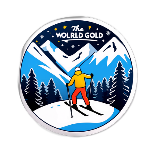 滑雪的冰雪世界