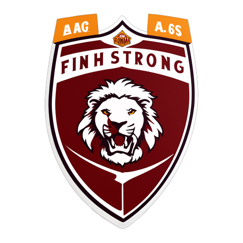 Sticker đội AS Roma - 'Finish strong!'