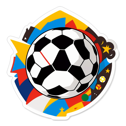 Sticker de un balón de fútbol con los colores de Vasco da Gama