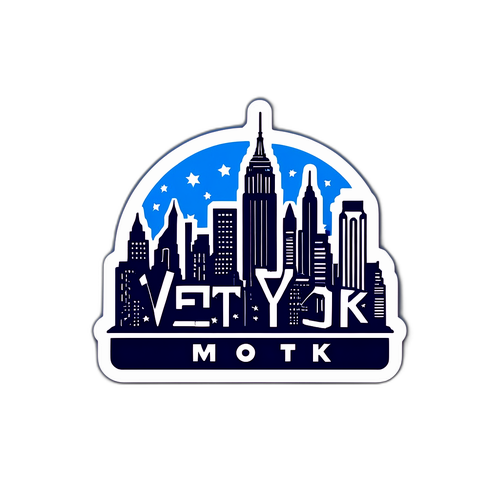 Skyline ng New York na may mensahe ng 'Boto'