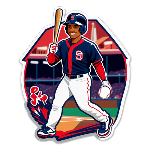 Whimsical Juan Soto Home Run Sticker