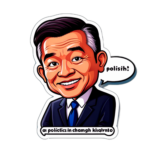 Karikatur Hasto Kristiyanto dengan Kutipan Politik