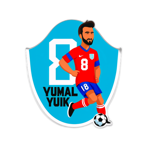Yüksek 8 Numaralı Futbolcu Sticker