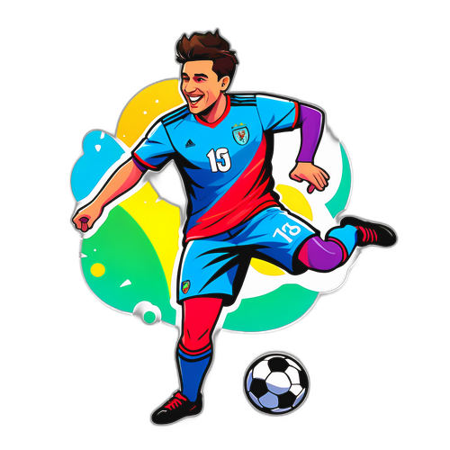 Stiker Playful Mateo Kocijan Juggling Bola Sepak