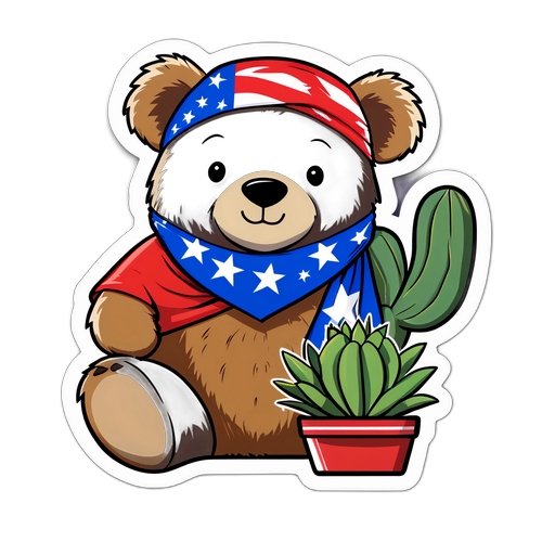 Orso Amichevole con Bandana della Texas