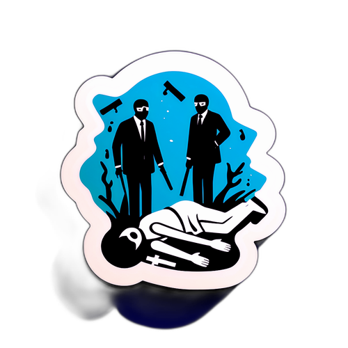 Ilustração de cena de homicídio