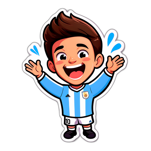Sticker biểu thị niềm vui sau khi đội Argentina ghi bàn