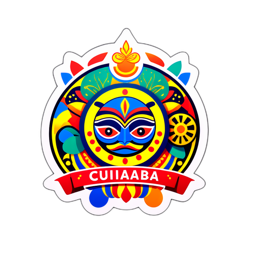 Sticker que Celebra la Fusión de Culturas en Cuiabá