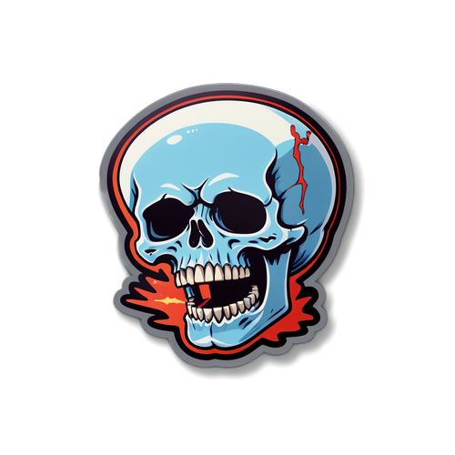 Diseño de un sticker con personajes caricaturizados de 'Final Destination'