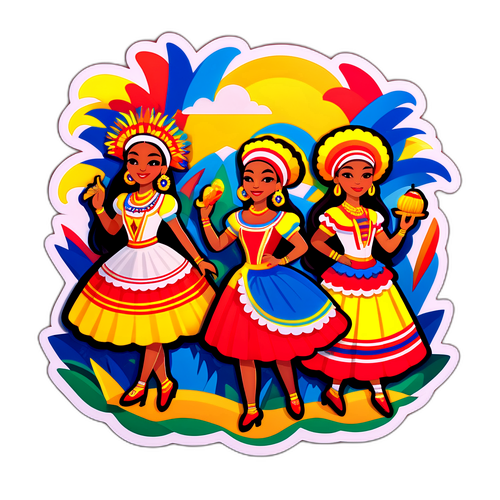 Vibrant Venezuelan Culture Sticker
