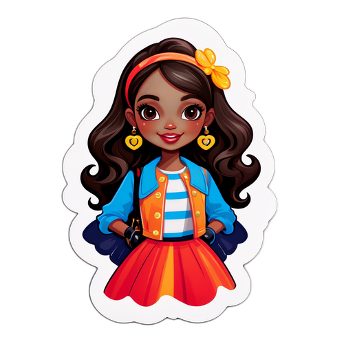 Personaggio alla moda per una giornata fuori