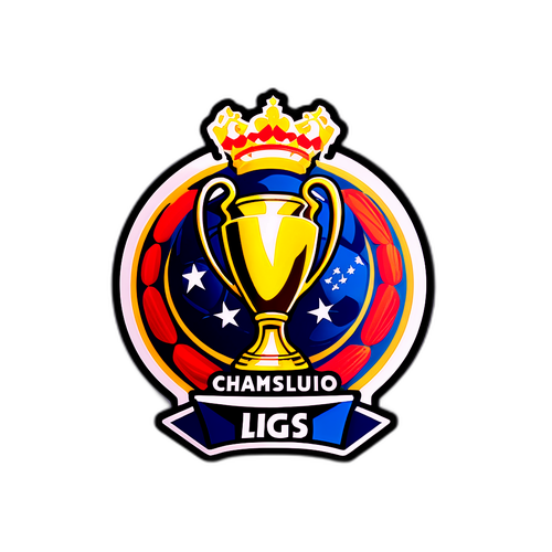 Sticker van een Champions League-wedstrijd