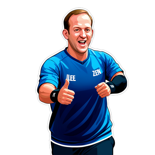 Unleash the Energy: Lee Zeldin's Unstoppable Spirit in Stunning Sporty Sticker Design!