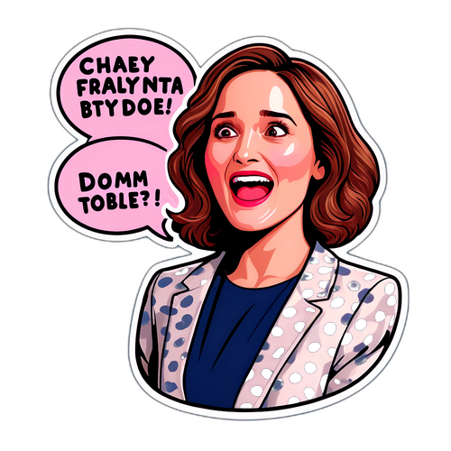 Autocollant de Rose Byrne dans un rôle comique