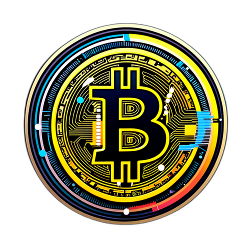 Moneta di Bitcoin con Design Intricati
