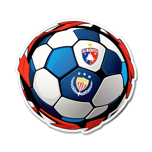 Diseño de balón de fútbol con logotipos de equipos de la Copa Sudamericana