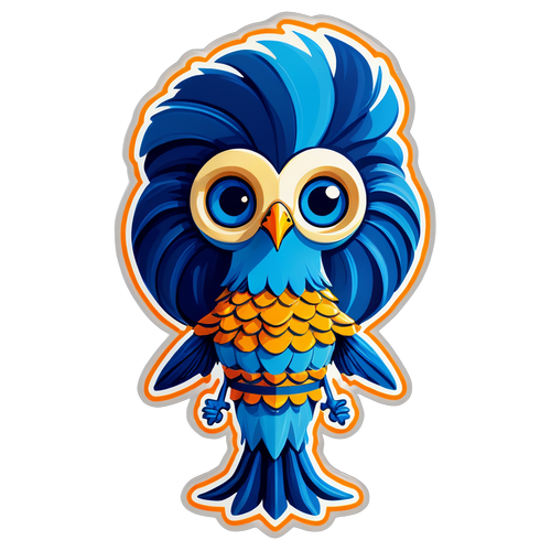 Whimsical Blue Owl and Siren Charm