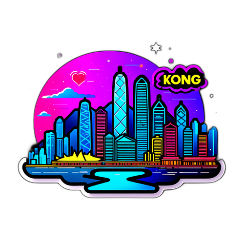 Garis Langit Hong Kong Malam Hari