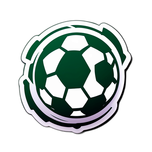 Sticker wa Soka wa Kijani na White