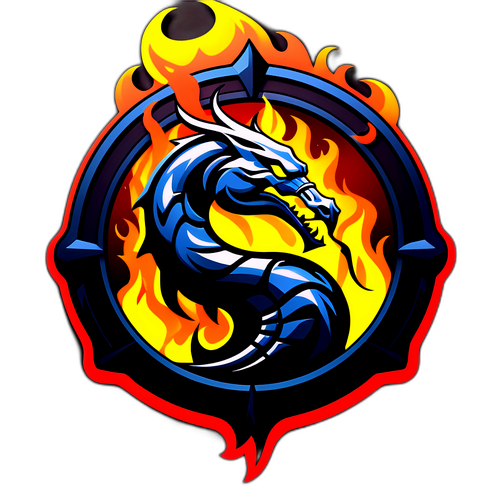 Kreativní koncept loga Mortal Kombat s plamenovým efektem