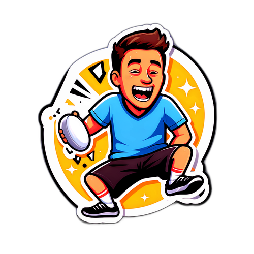 Sticker hài hước về cầu thủ giả vờ bị thương để câu giờ