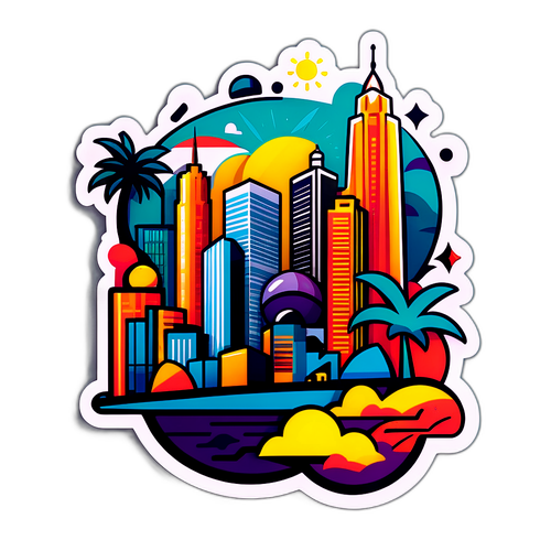 Sticker de São Paulo: Arquitectura Moderna y Cultura Brasileña