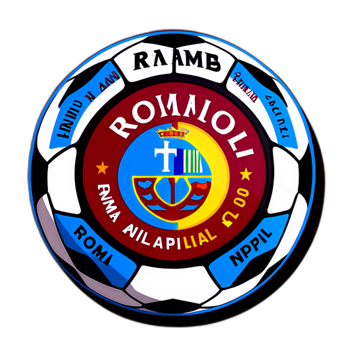 Design cu minge de fotbal - Roma și Napoli
