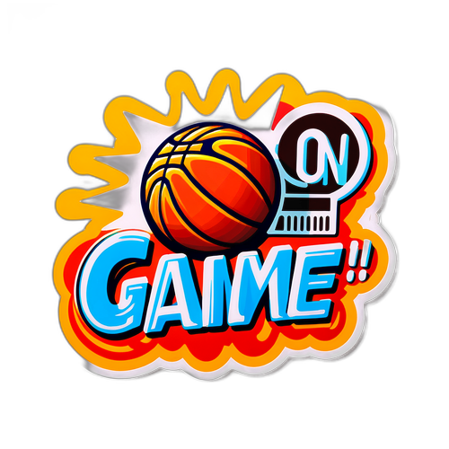 Game On Basketball Sticker