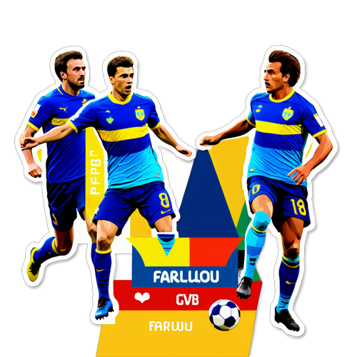 Iconic Football Legends Unite: Sticker Capturing the Essence of Petrolul vs. Farul Constanța!