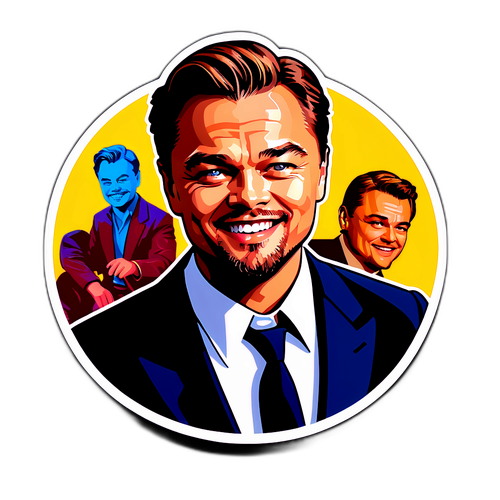 Naklejka z portretem Leonardo DiCaprio