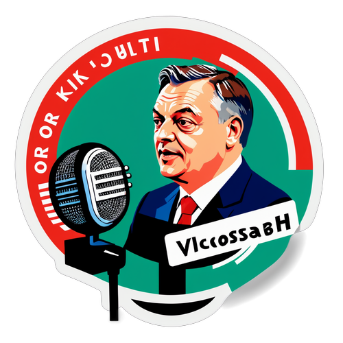 Orbán Viktor Kossuth Rádió logó modern grafikai elemekkel