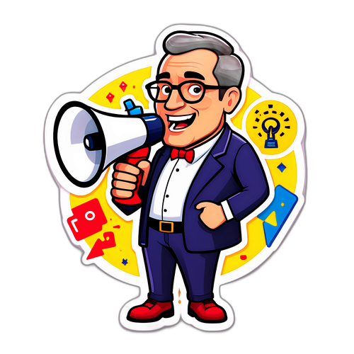 Adesivo do Personagem Criativo