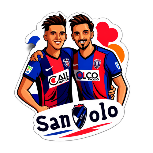 Sticker de celebración del partido San Lorenzo vs Colo-Colo