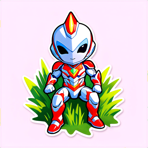 Adorable Ultraman Zero: The Must-Have Sticker That Will Brighten Your Day!