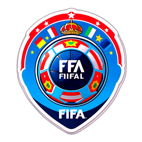 Stiker Kreatif Logo FIFA dengan Grafik Sepak Bola