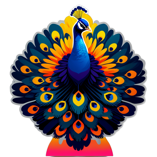 Unleash Your Creativity: The Majestic Peacock Sticker that Will Transform Your Look!