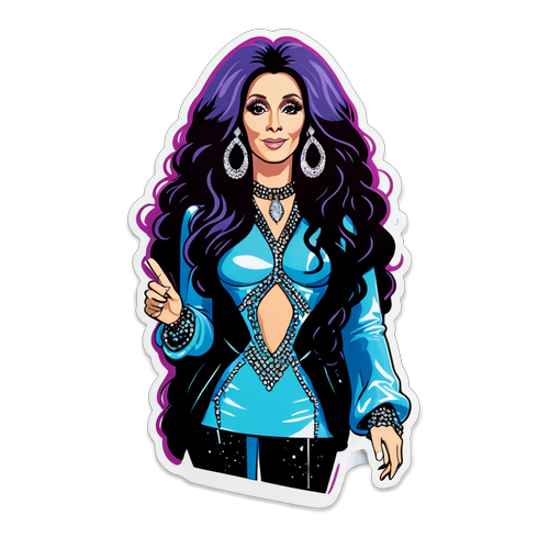 En dristig sticker med Cher