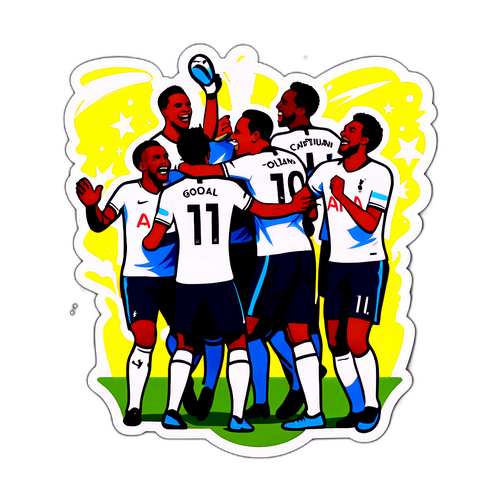 토트넘 선수들의 기분 좋은 골 세리머니 스티커 디자인