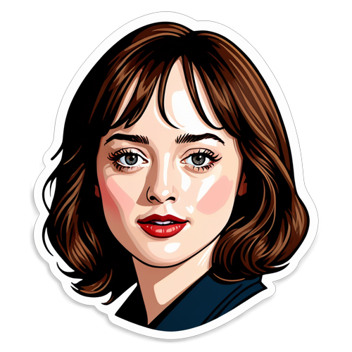 Dakota Johnson: Ang Charm na Walang Kapantay sa Isang Chic Sticker Design!