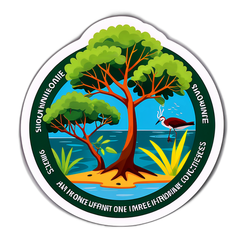 マングローブ生態系を守ろう教育ステッカー