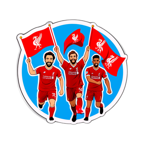 Người hâm mộ Liverpool vẫy cờ và khăn trong trận đấu