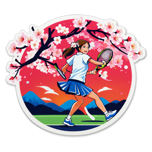 Fejr Japan Open med Kirsebærblomster og Tennis