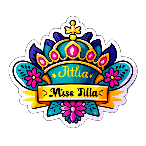 Miss Italia 2025 - Adesivo Elegante