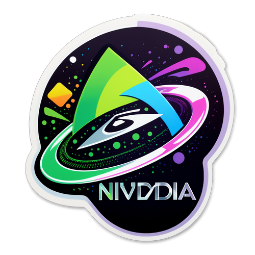 Futuristisches Nvidia Sticker Design